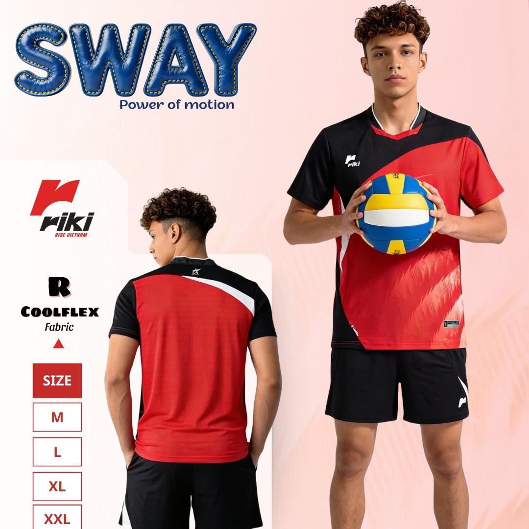 BST Quần Áo Bóng Chuyền Nam Nữ Có Túi Riki SWAY Thun Mè R-Coolflex Thể Thao Đương Đại_thumbnail_4