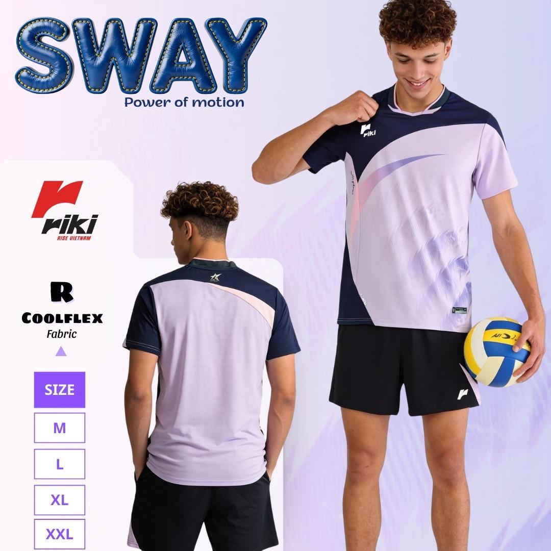 BST Quần Áo Bóng Chuyền Nam Nữ Có Túi Riki SWAY Thun Mè R-Coolflex Thể Thao Đương Đại_thumbnail_2