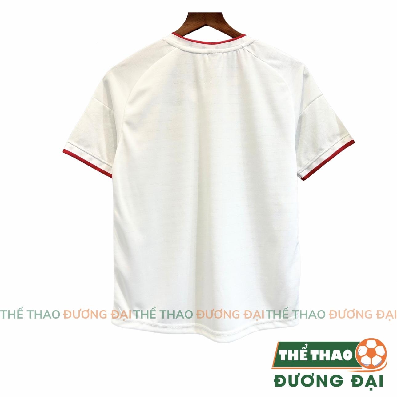 Quần Áo Bóng Đá ĐT Việt Nam HD Trắng Thun Mè S-Comf Thoáng Khí Thể Thao Đương Đại_thumbnail_1