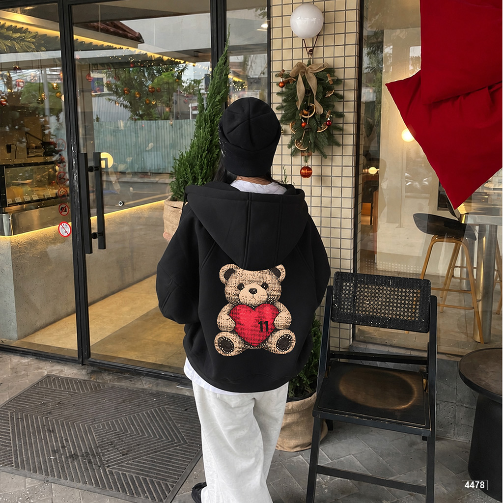Áo hoodie zip Miucho form rộng basic nỉ 2 da Hàn Quốc 4478_thumbnail_3