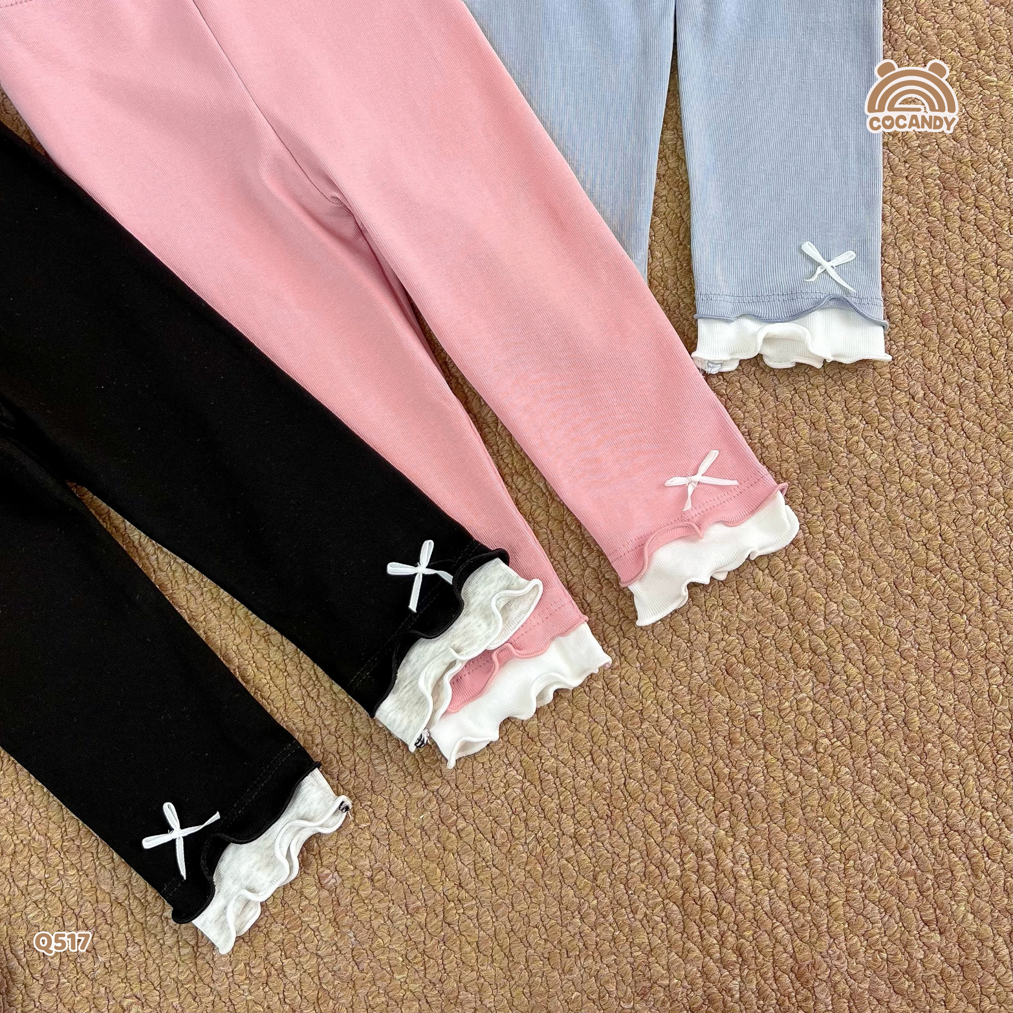 Quần dài legging ĐEN phối gấu nơ_thumbnail_2