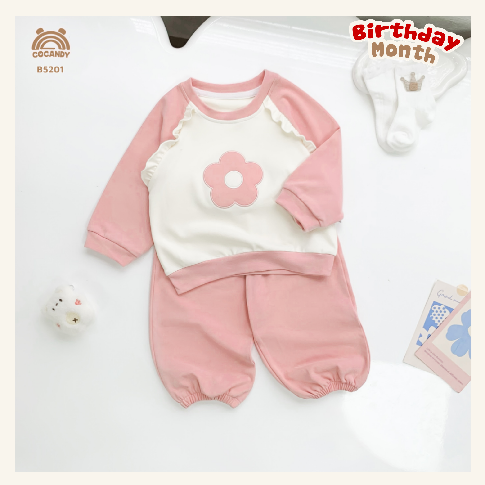 Bộ dài HỒNG BE phối bèo_thumbnail_4