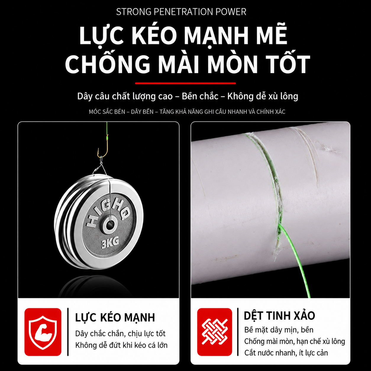 Hộp 20 Bộ Thẻo PE Câu Đài From Lưỡi Nanh Sói Chiều Dài 45cm_thumbnail_3