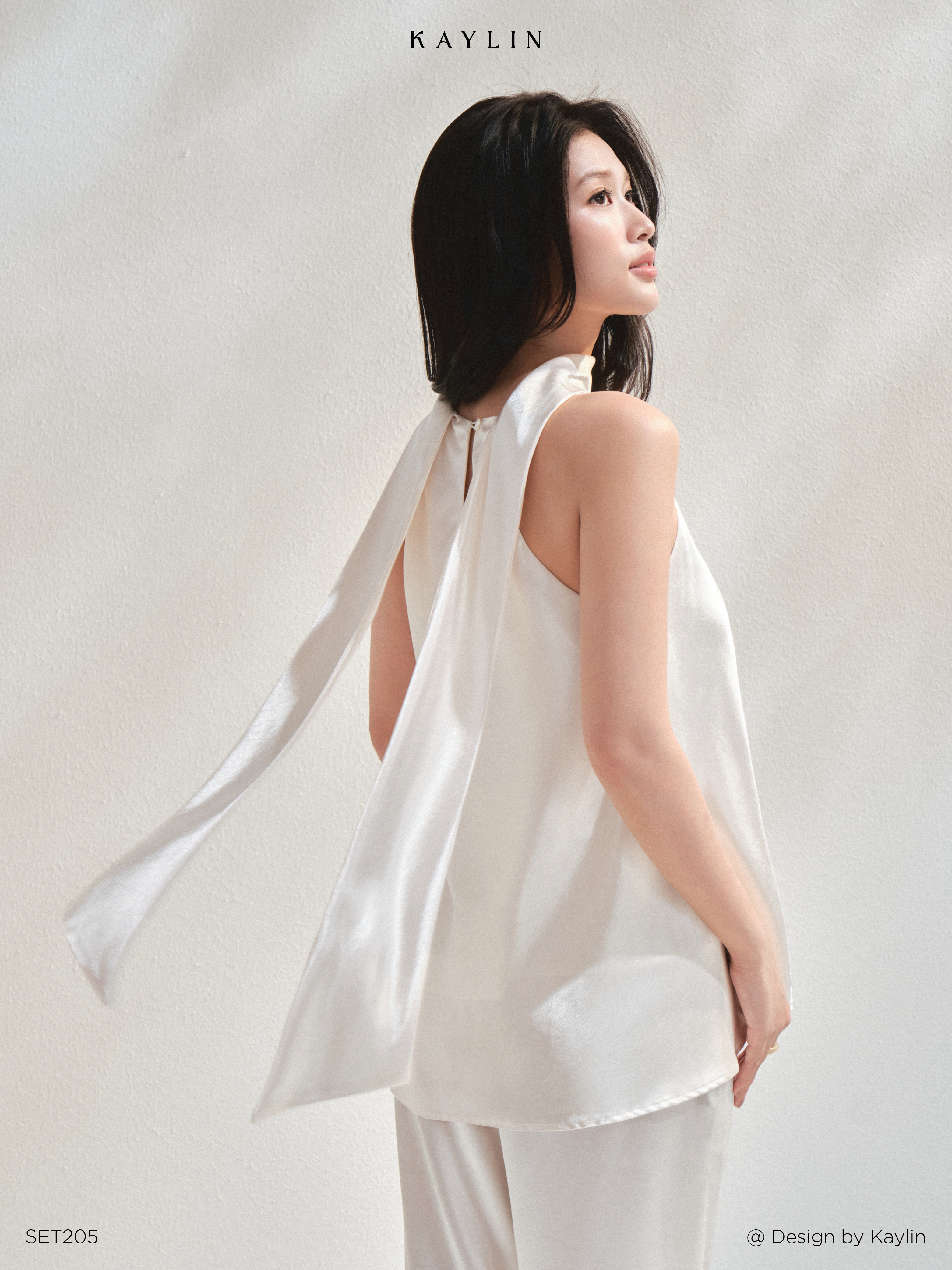 Set Lụa Cổ Yếm & Quần Suông KAYLIN Celeste Set_thumbnail_2