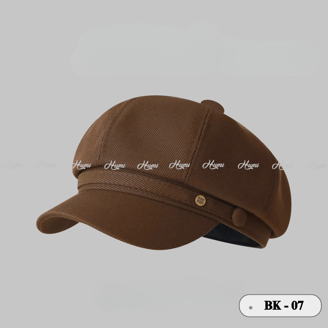 MŨ BAKER NỮ KAKI CAO CẤP (BK07 NÂU ĐẬM)_thumbnail_6