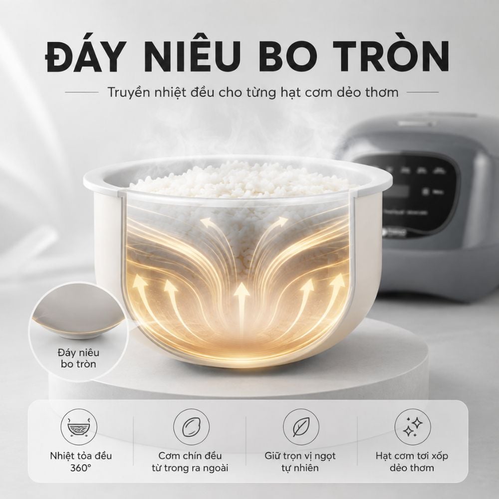 Nồi cơm điện sứ dưỡng sinh Nhãn hiệu: MISHIO, Model: MK-381_thumbnail_3
