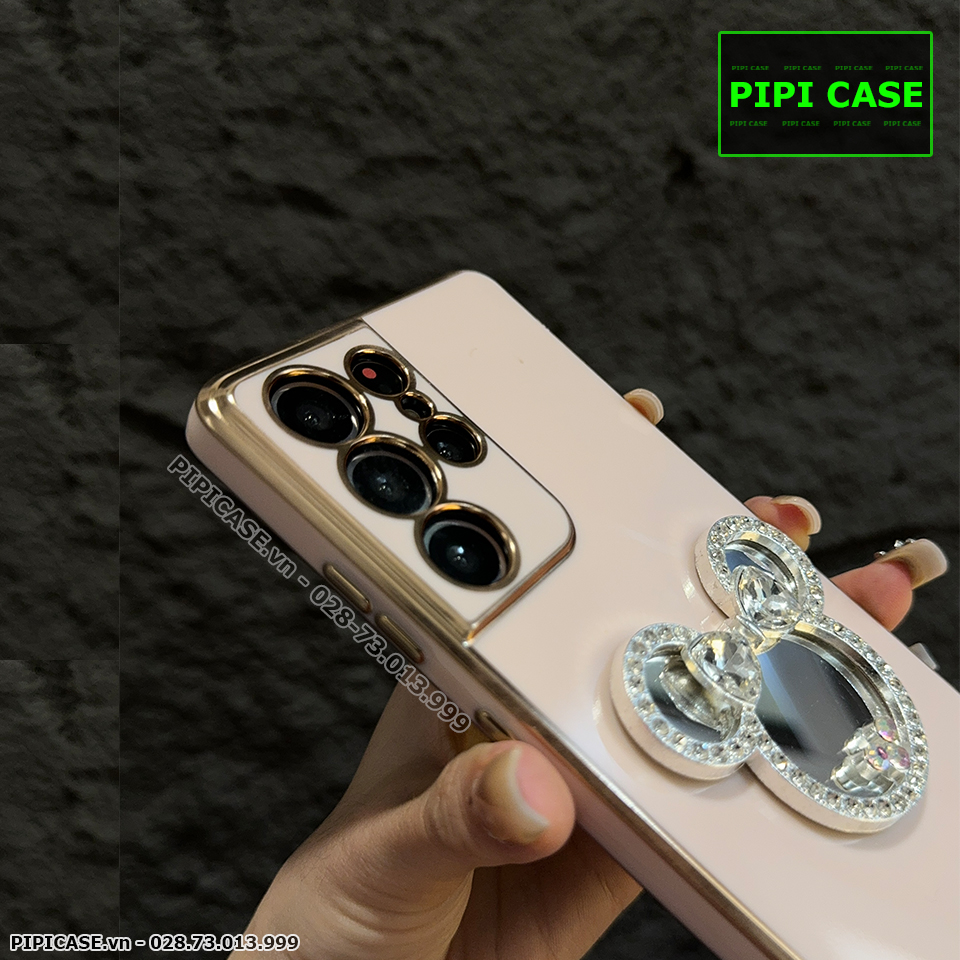 Ốp Lưng Samsung S21 Ultra 5G - Mic Gương - Vàng_thumbnail_4
