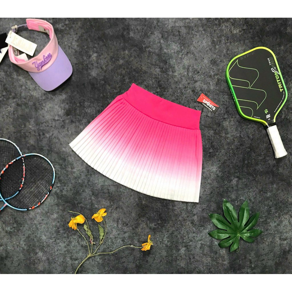 Chân Váy Thể Thao Tập Gym Chạy Bộ Nữ Yumiisportswear Dáng Xoè Xếp Li Ombre Kèm Quần Bảo Hộ Vải Co Giãn Thấm Hút Mồ Hôi_thumbnail_1