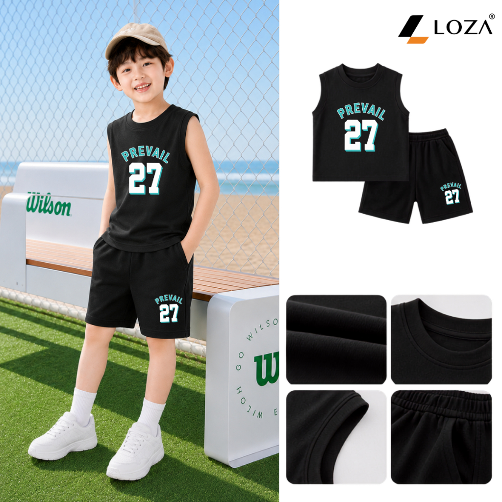 Set bộ ba lỗ bé trai hình 'Prevail 27" bé trai - Loza BL710