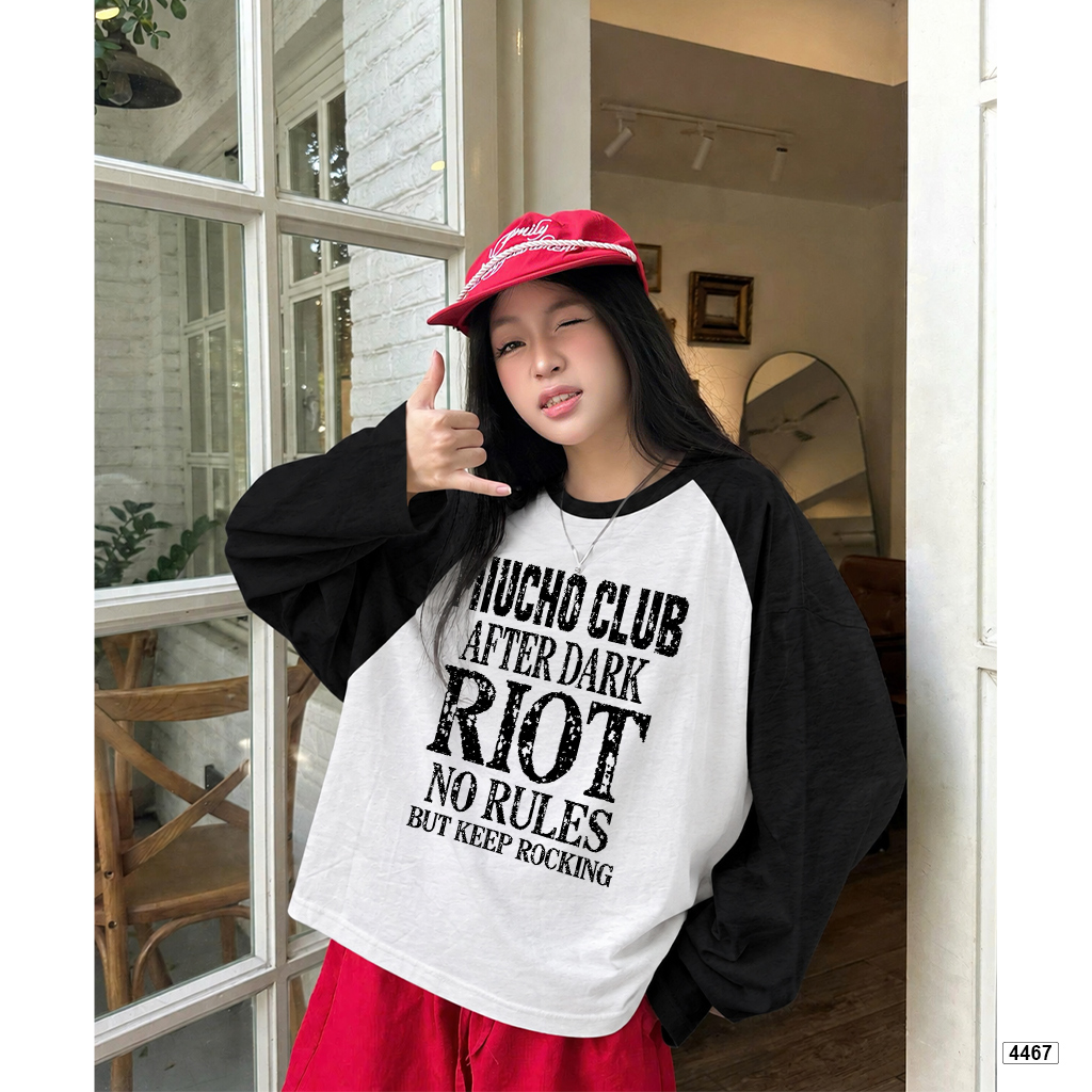 Áo tay dài boxy unisex cổ tròn cotton xược Miucho 4467_thumbnail_3