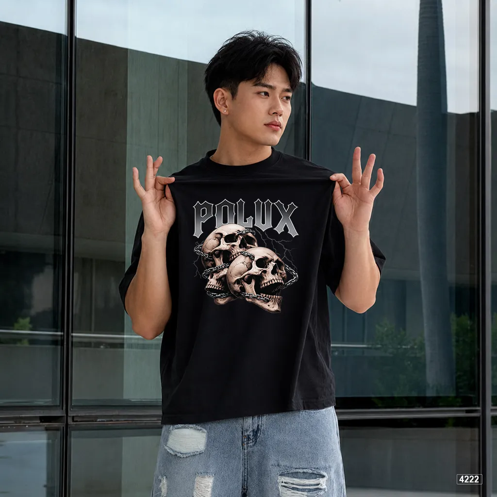 Áo thun nam form rộng phong cách cổ điển Polux 4222_thumbnail_6