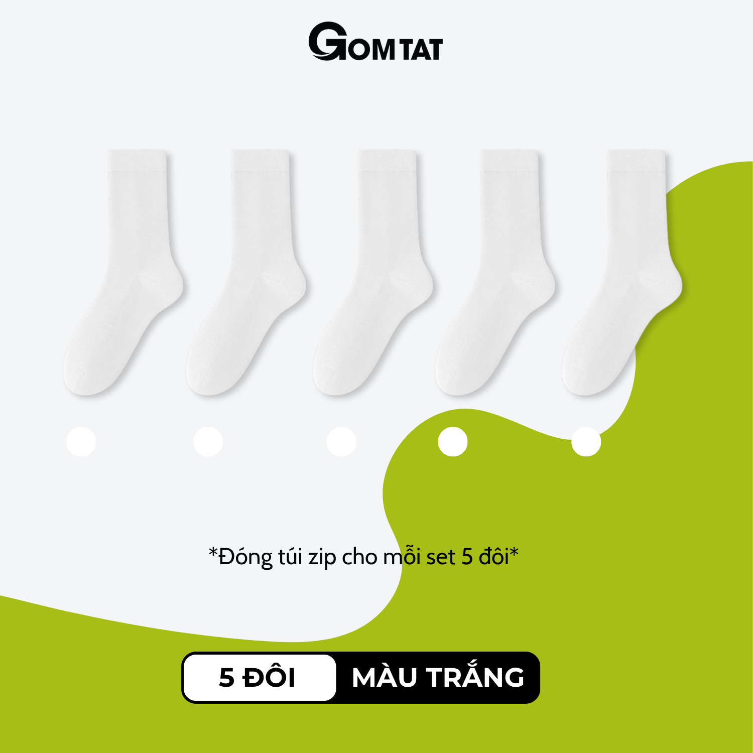 [BEST SELLER - HÀNG MỚI] Combo tất nữ cổ cao mùa hè GOMTAT mẫu trơn basic, vớ nữ chất cotton mềm mại - OAS-1706_thumbnail_1