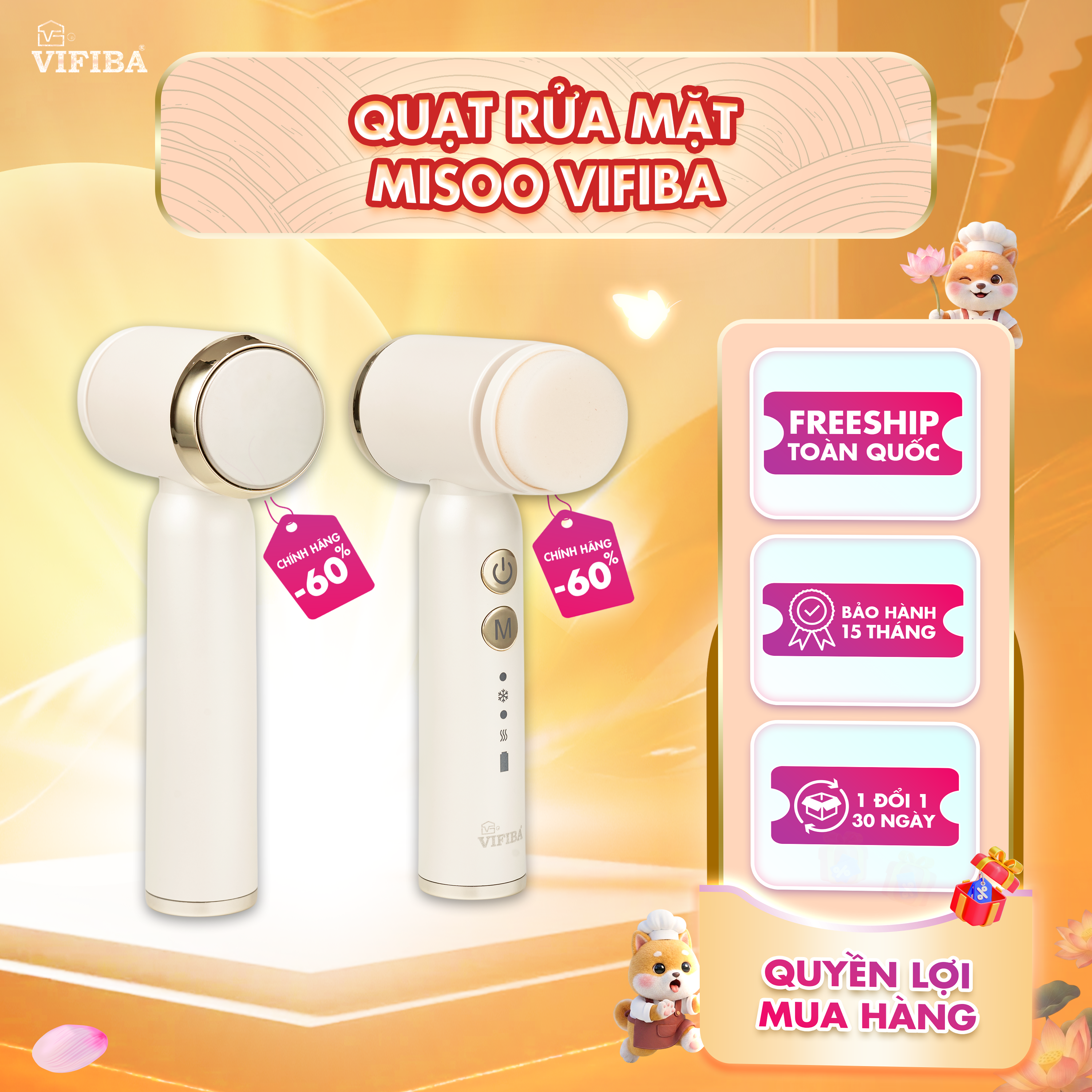 Quạt Rửa Mặt Misoo Vifiba