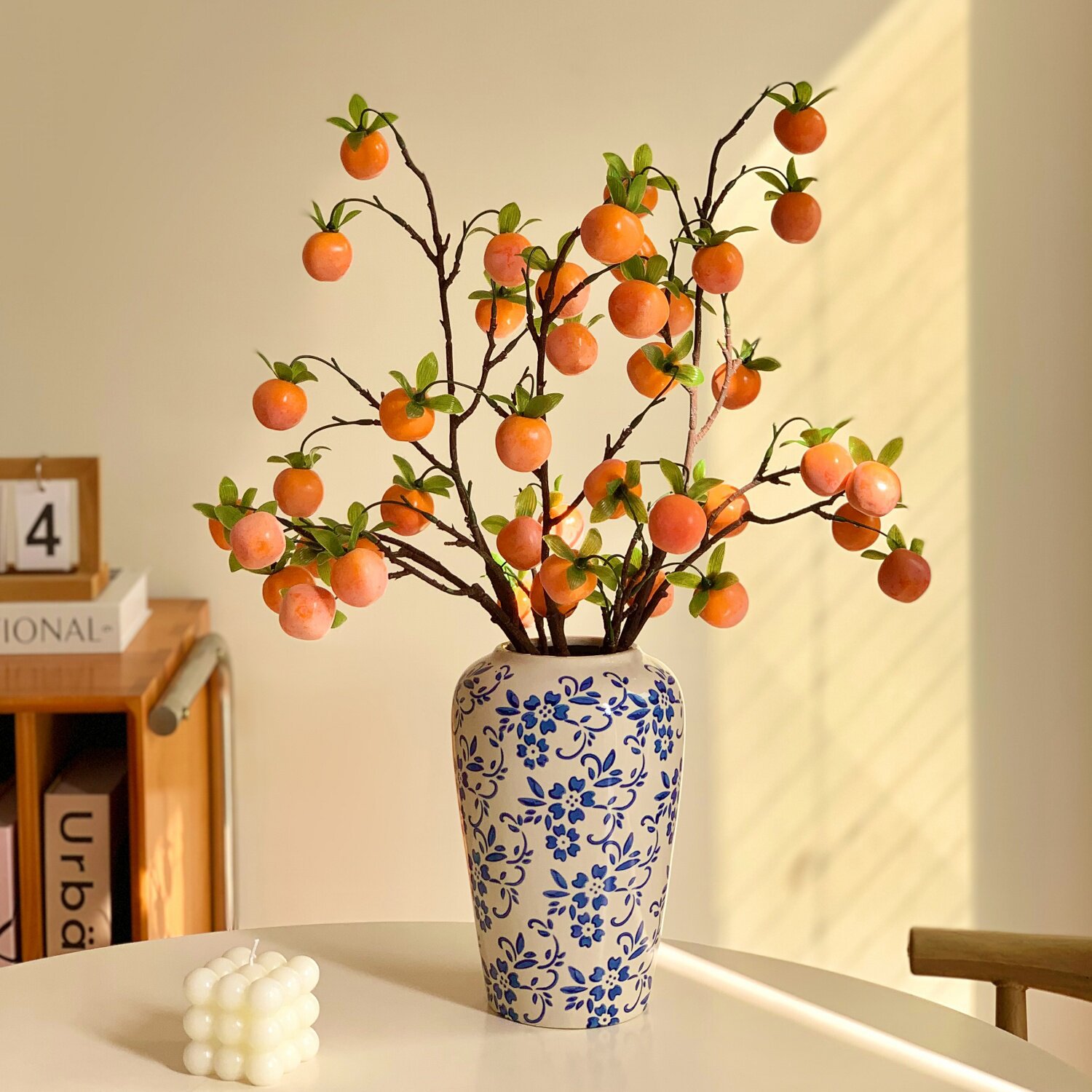 Cành Hồng Như Ý 14 Quả Decor Nhà_thumbnail_4