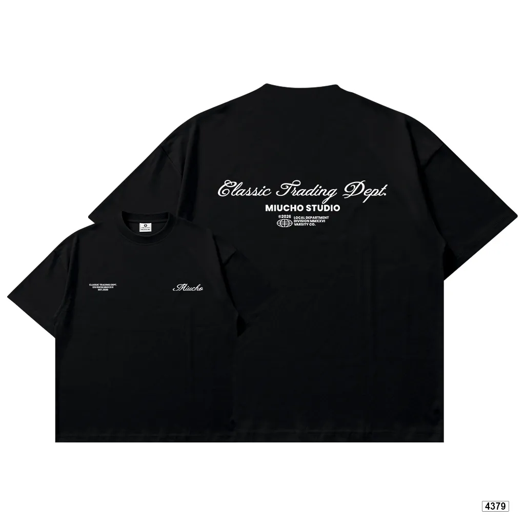 Áo thun unisex classic trading dept form boxy Miucho 4379_thumbnail_0