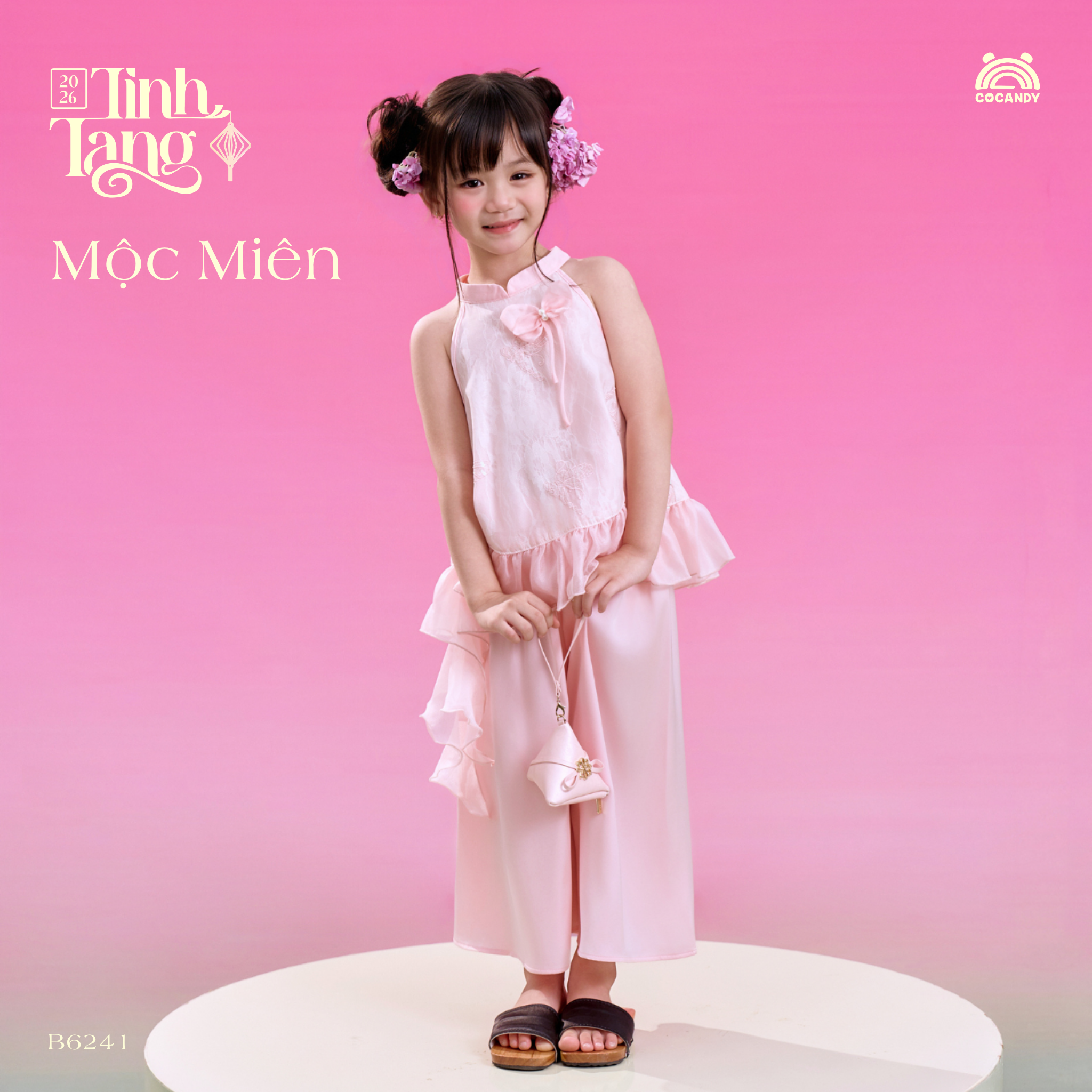 Bộ yếm HỒNG Mộc Miên