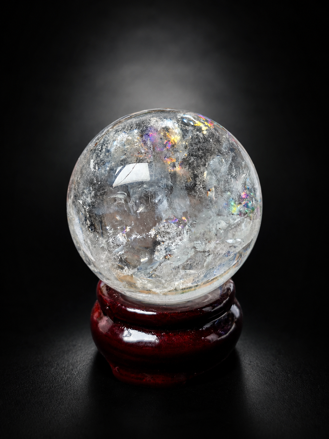 Bi Cầu Thạch Anh Trắng Clear Quartz Loại A - Brazil (Tặng Kèm Đế)
