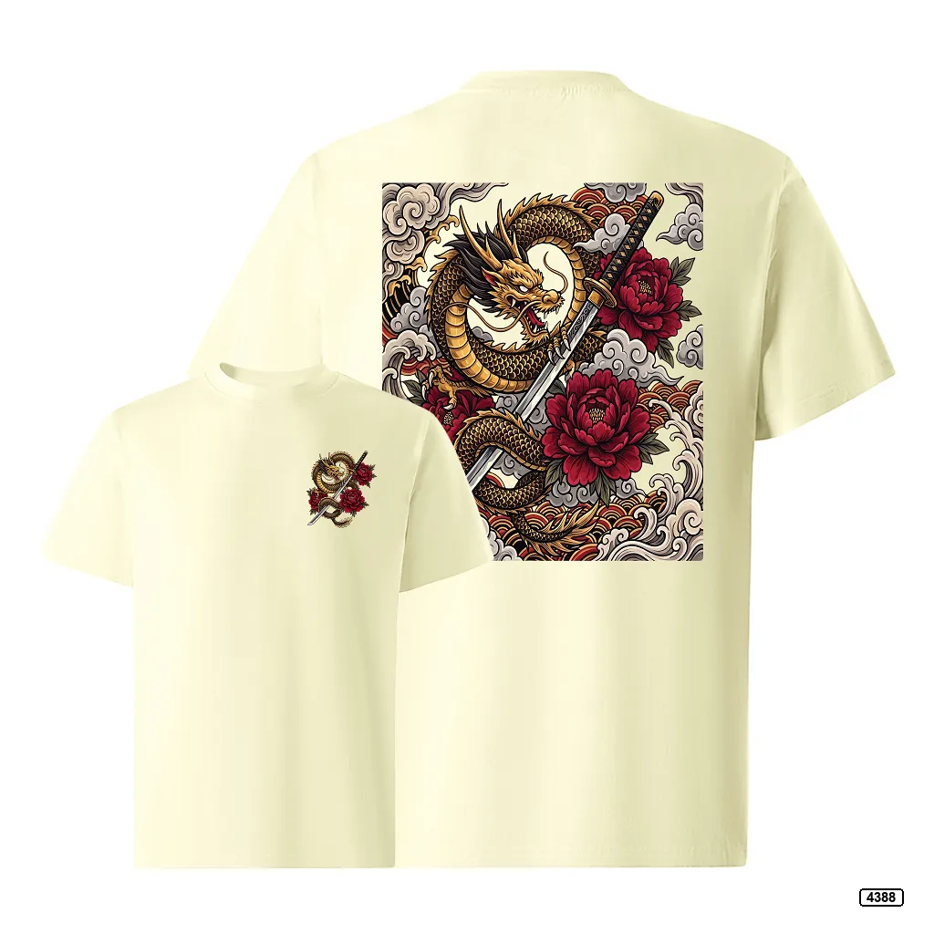 Áo thun nam dragon rose form rộng TeePrint 4388_thumbnail_13