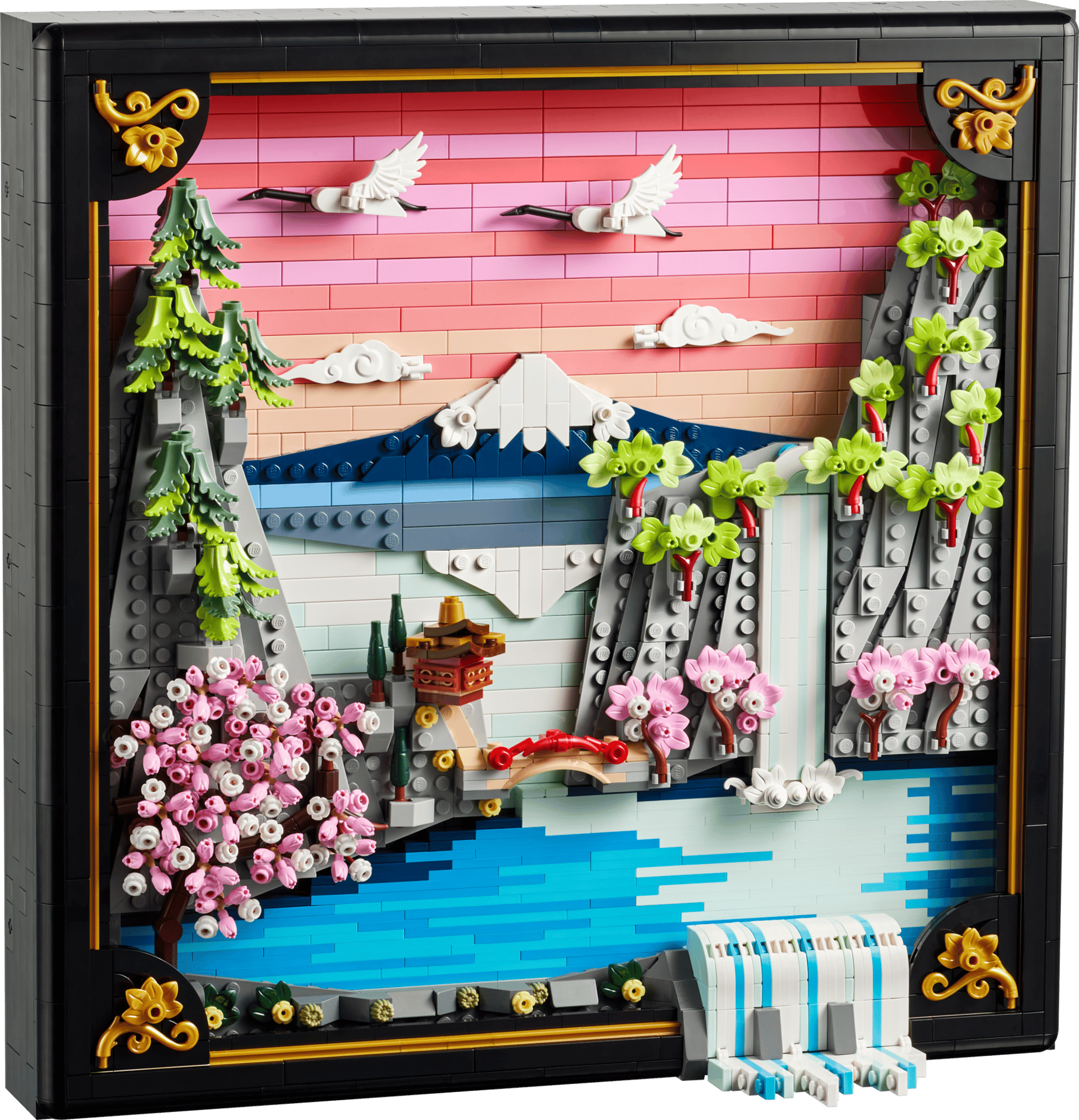 Tranh Non LEGO Japanese Cherry Blossom Landscape