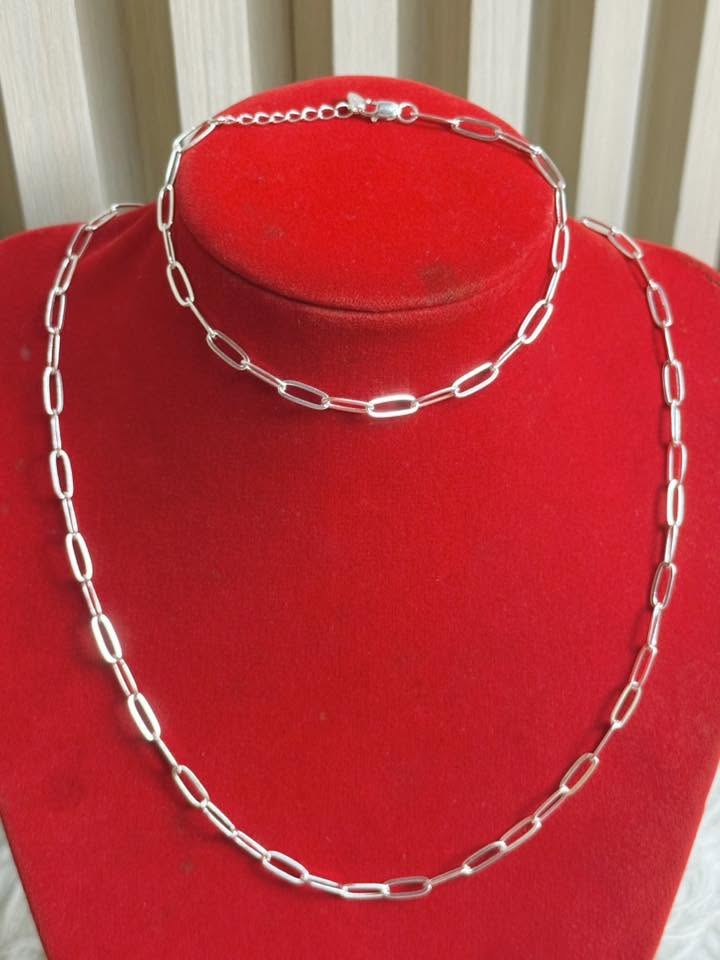 PAPERCLIP CHAIN SILVER