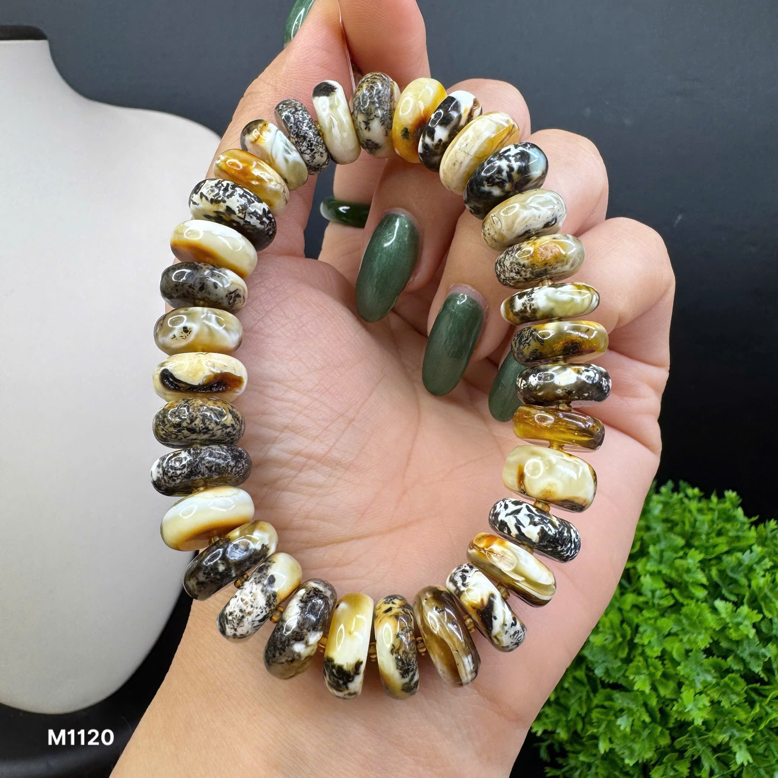 Lắc Tay Hổ Phách Bánh Xe Tinh Vân - M1120_thumbnail_1