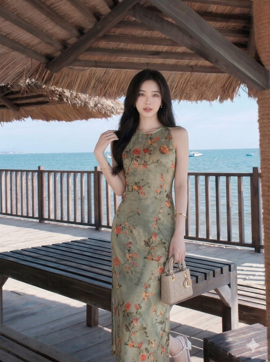 Đầm Lụa Chi Tiết Hoa - MV066_thumbnail_1