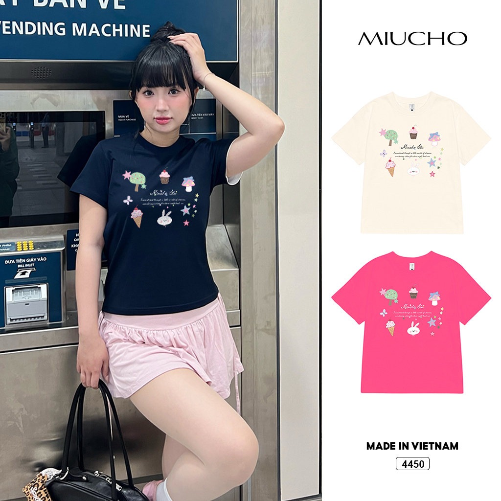 Áo babytee form ôm tay ngắn Hàn Quốc Miucho 4450