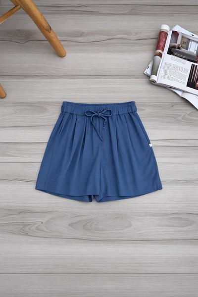 Quần short linen gân lưng thun dây rút_thumbnail_4