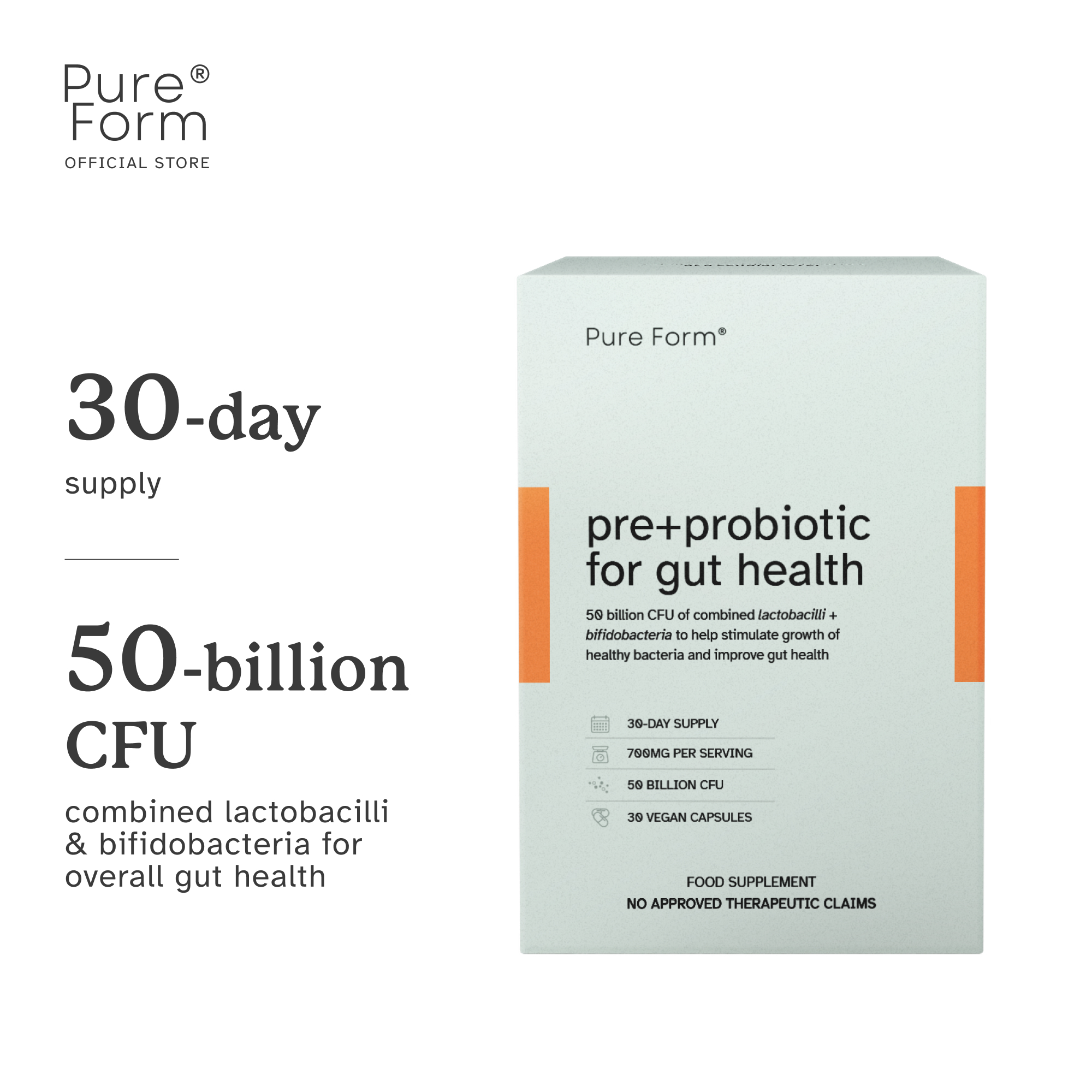 Pure Form® Pre+Probiotic for Gut Health
