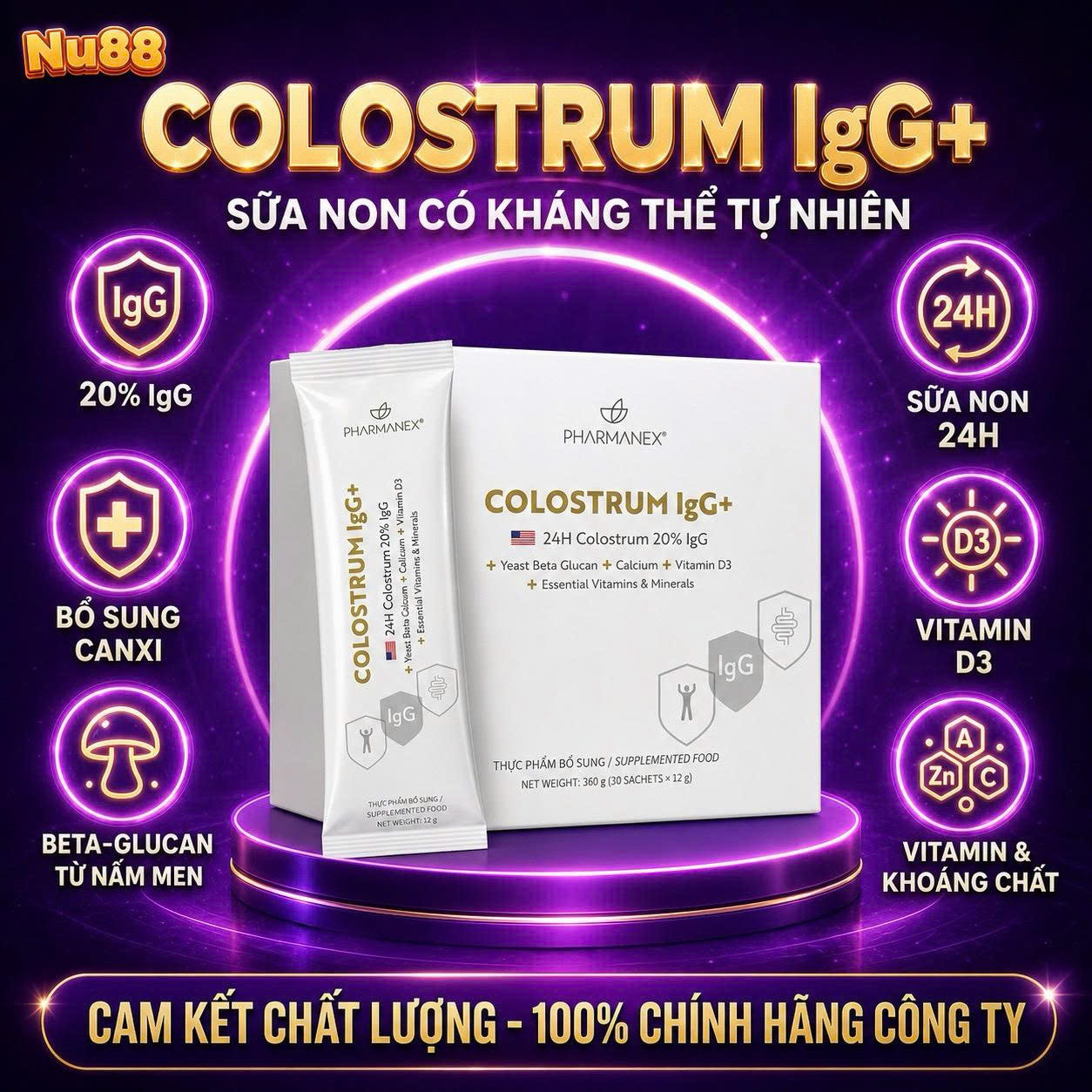 Thực phẩm bổ sung COLOSTRUM IgG+