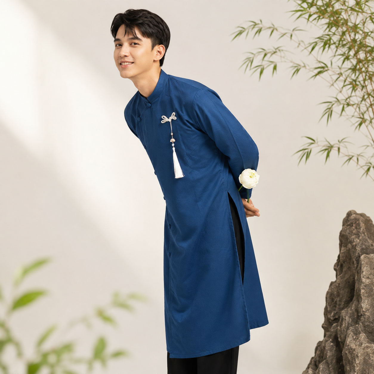 Áo Dài Nam Taffeta Trơn Sang Trọng Dự Tiệc, Cưới Hỏi NA26-18_thumbnail_7