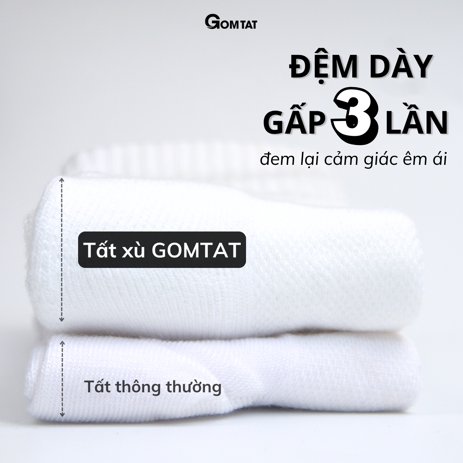 Combo tất cổ cao, cổ trung nam nữ GOMTAT, chất liệu cotton đệm xù êm chân - TATXU-TRON_thumbnail_9