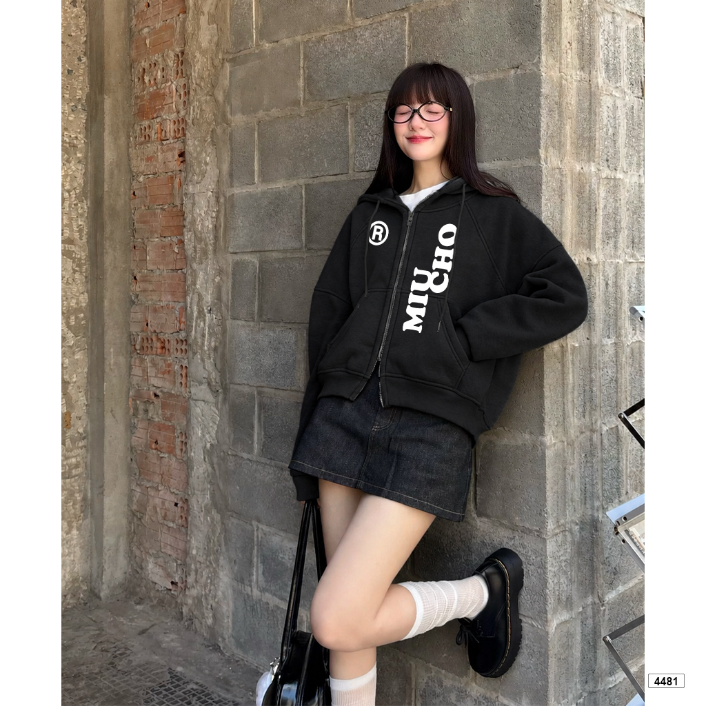 Áo hoodie zip Miucho form rộng Hàn Quốc nỉ 2 da 4481_thumbnail_5
