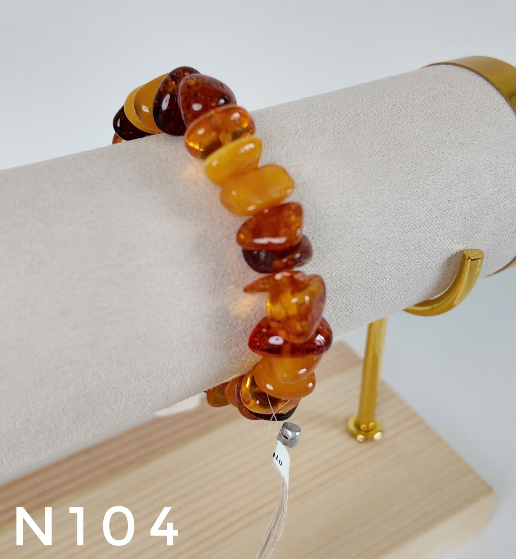 Vòng Tay Hổ Phách Baltic Đa Sắc Mài Bóng Dáng Tự Nhiên - N104_thumbnail_2
