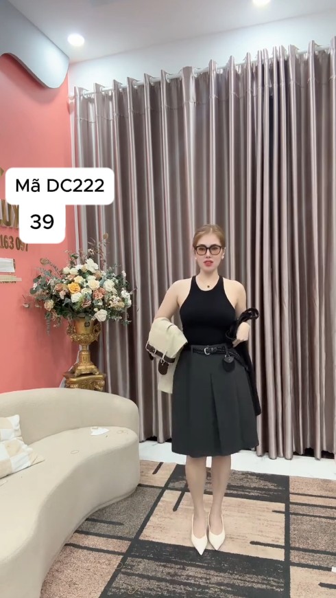 DC222 Chân váy lửng cao cấp