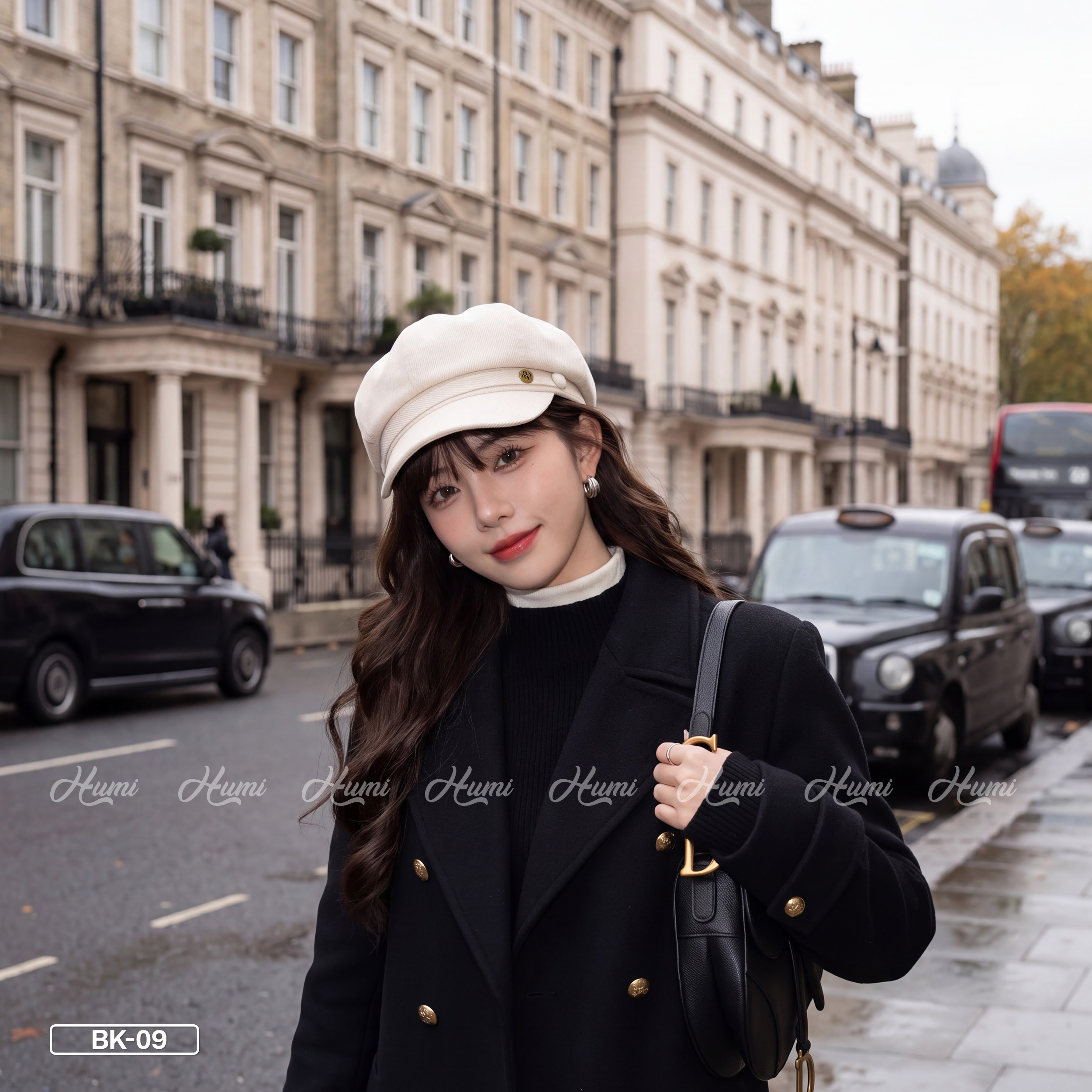 MŨ BAKER NỮ KAKI CAO CẤP (BK09 TRẮNG KEM)_thumbnail_1