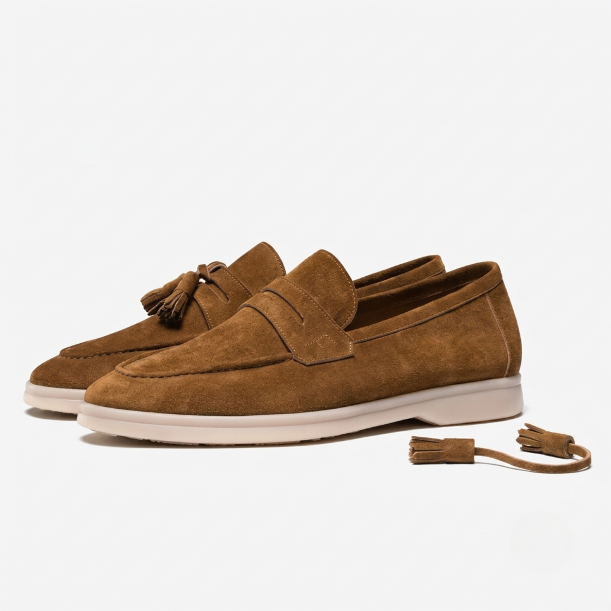 Giày Loafer Da Lộn Sorrento Chuông Tháo Rời