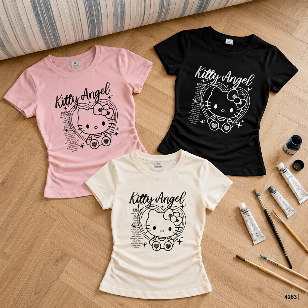 Áo baby tee nữ họa tiết mèo nơ dễ thương Beezy 4263_thumbnail_6