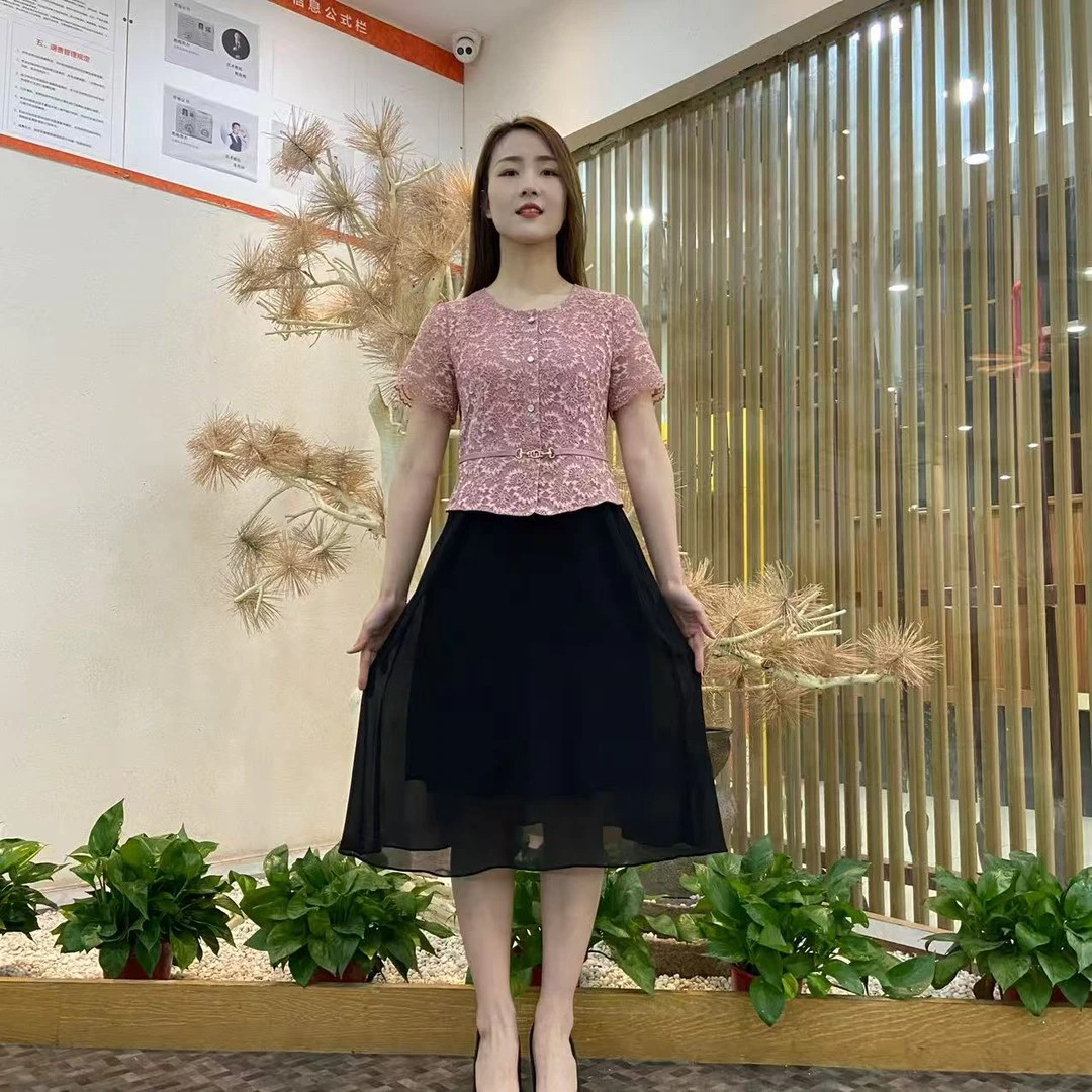18541-Đầm xòe peplum phối ren  tay ngắn ( ren, voan,lót)_thumbnail_1