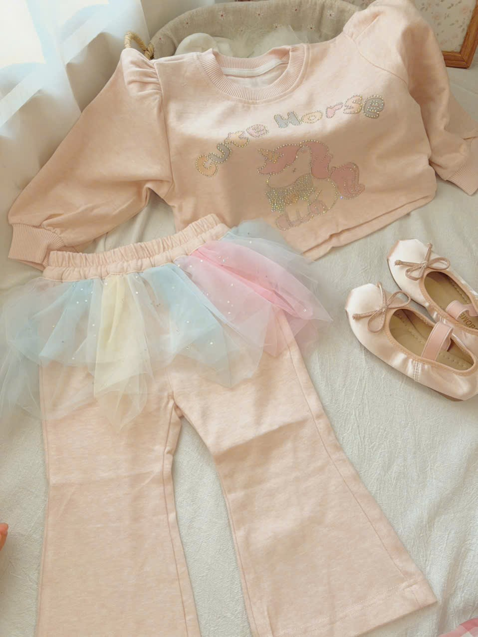 UC76 - Set nỉ mỏng pony hồng UCEE