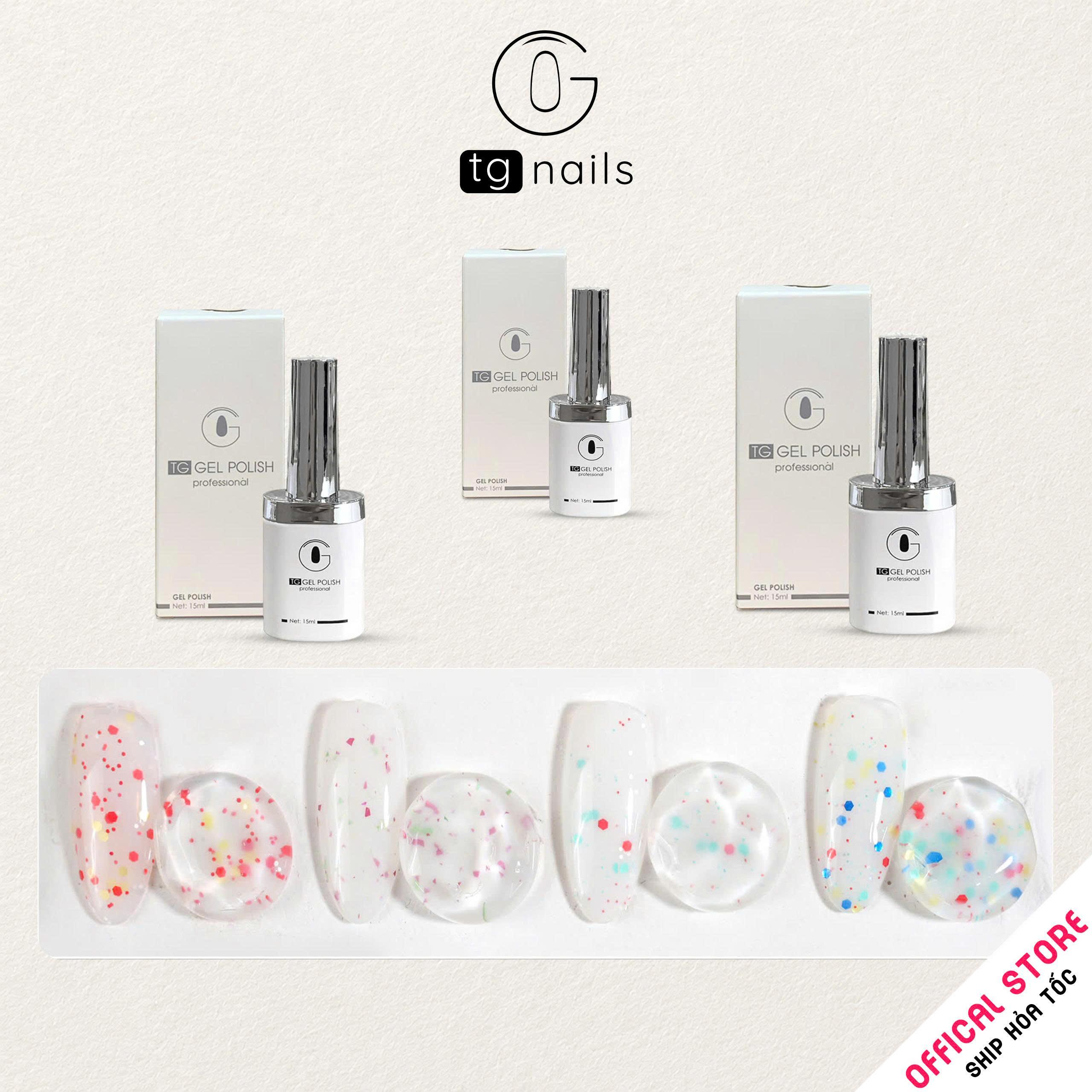 ថ្នាំលាបក្រចកជែល TG Yogurt Glitter ដប 15ml