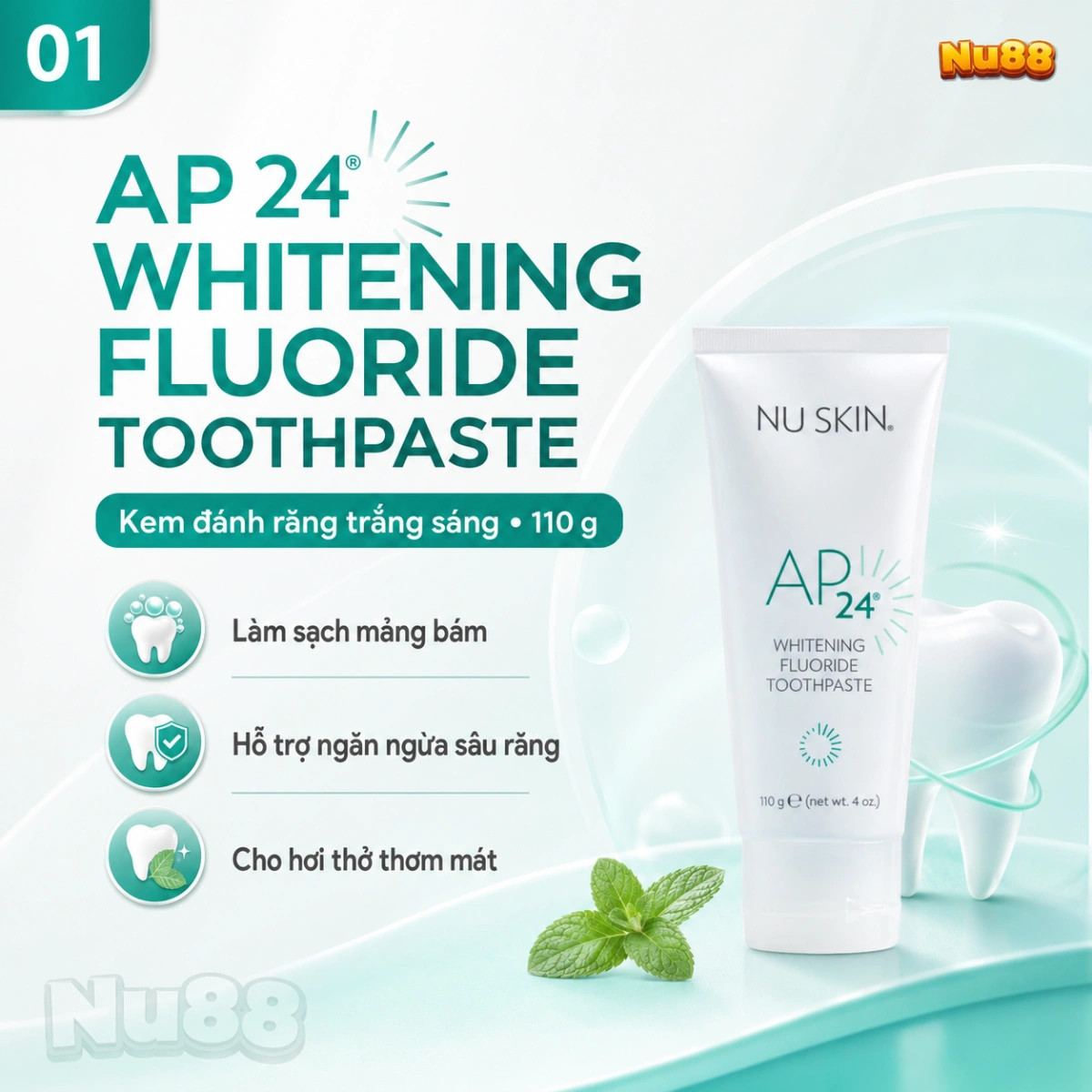 Kem đánh răng trắng sáng AP24 Whitening Fluoride Toothpaste_thumbnail_2