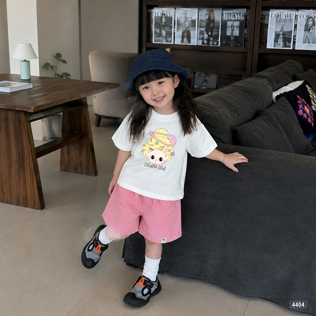 Áo thun bé gái form rộng little hairpin cổ tròn Kado 4404_thumbnail_5