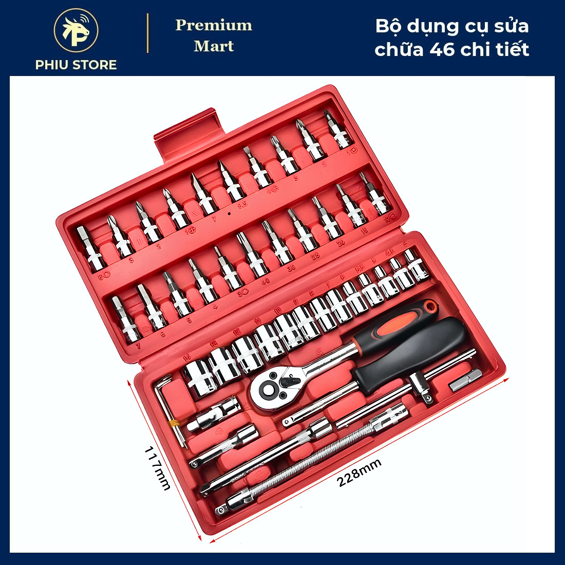 Bộ Tuýp Sửa Xe Máy - Bộ Dụng Cụ Sửa Chữa 46 Chi Tiết, Bộ Tuýp Sửa Xe Ô Tô - PHIU STORE_thumbnail_4