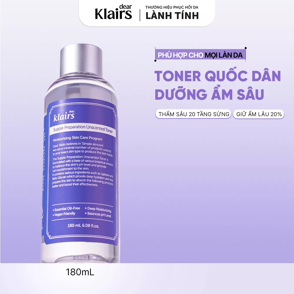 [DEAR KLAIRS] Toner Dear Klairs Supple Preparation 180ml