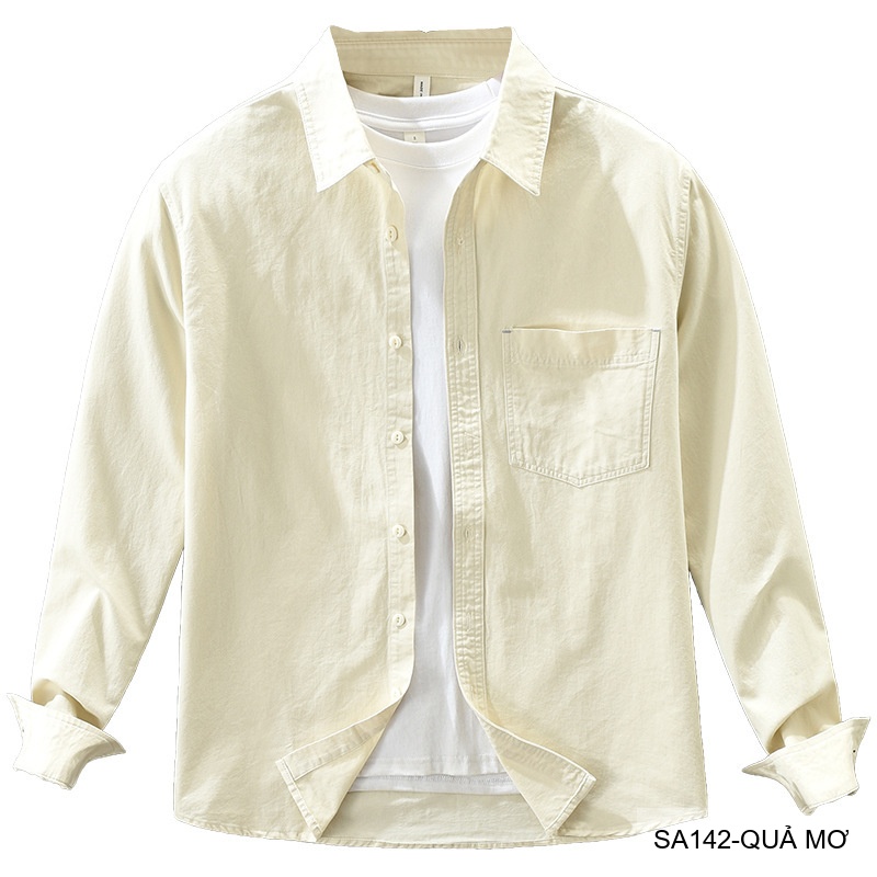 SA142 - Áo Sơ Mi Dài Tay Nam Phong Cách Nhật Bản Chất Cotton 100% Đa Năng_thumbnail_7