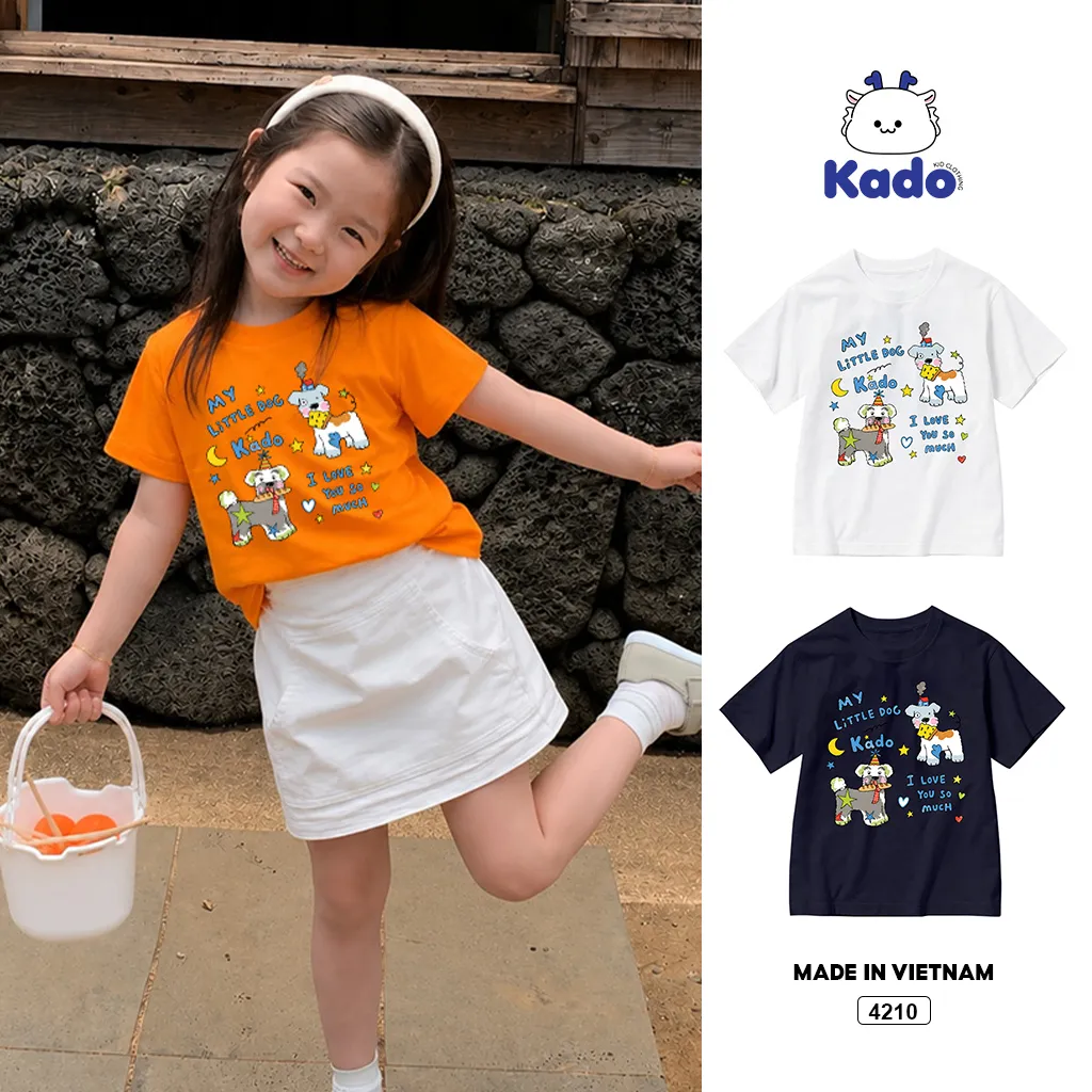 Áo thun bé trai bé gái Puppy Star Kado 4210