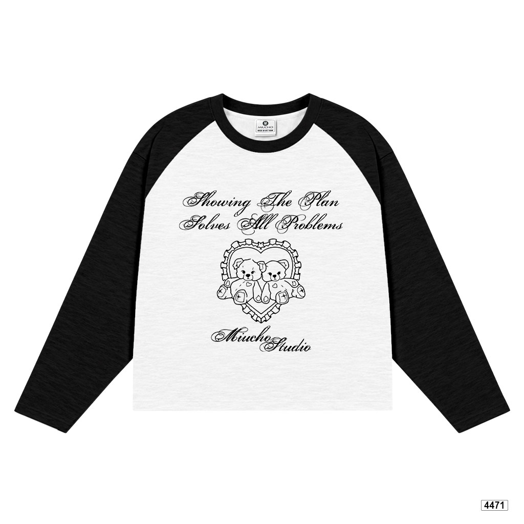 Áo thun tay dài form boxy tay dài cotton xược Miucho 4471_thumbnail_0