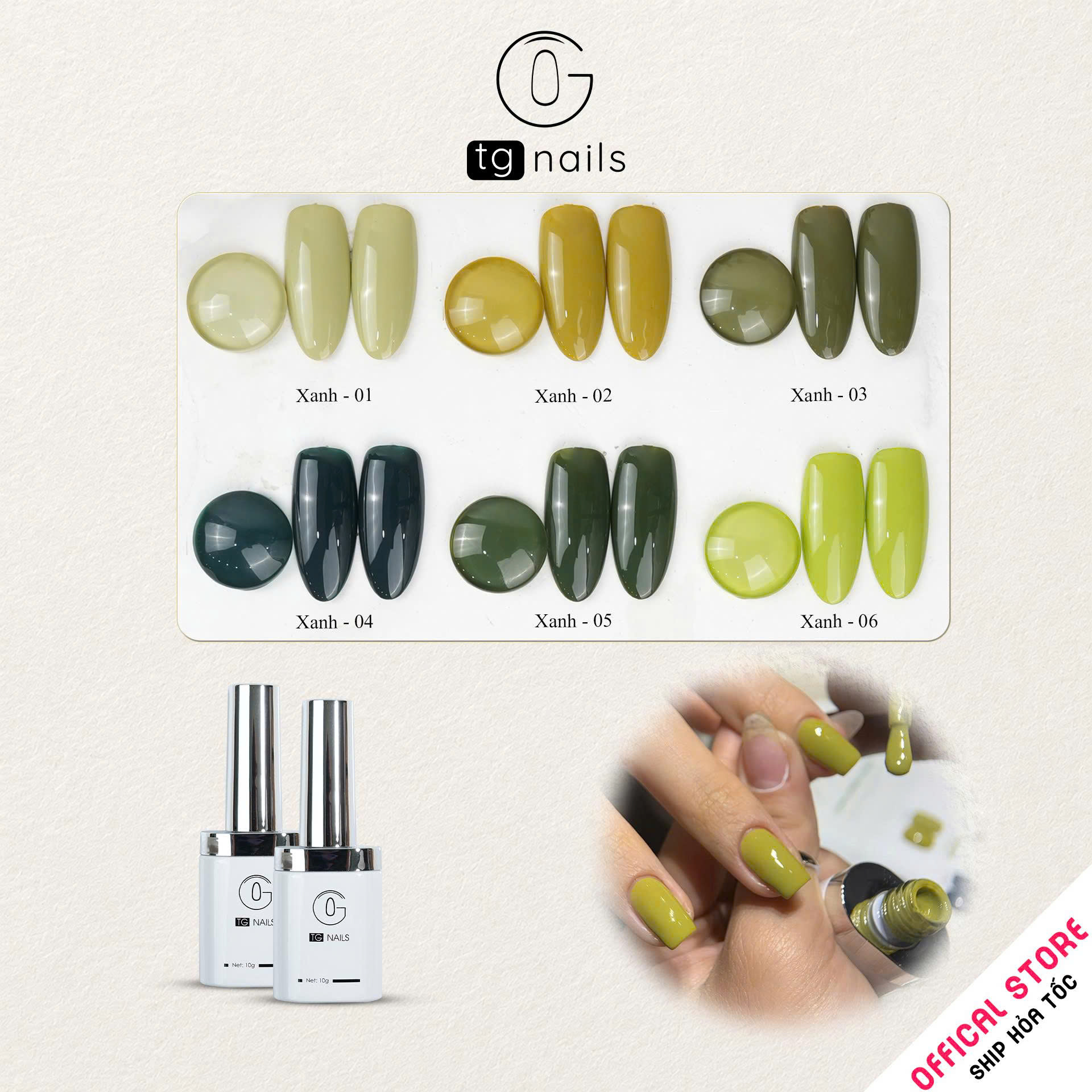TG Blue Gel Nail Polish, 15ml bottle