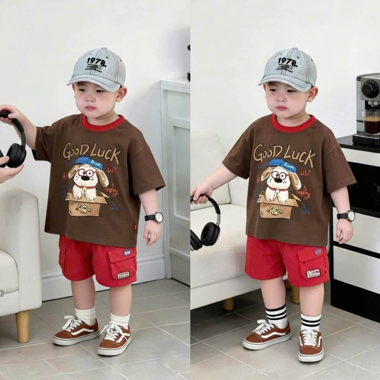 Set bộ kaki nâu đỏ túi hộp chó_thumbnail_1